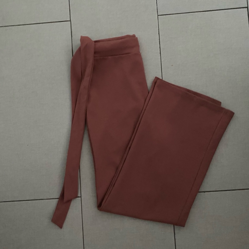 Salmon colored palazzo pants